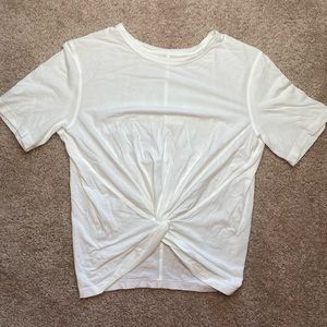 White Lululemon Front Knot Top
